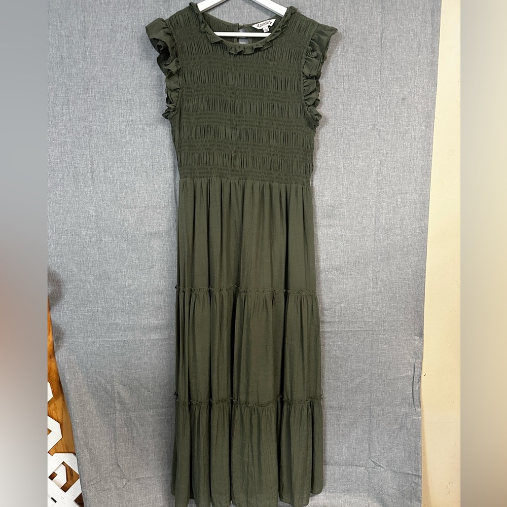 Green Ruched Dress